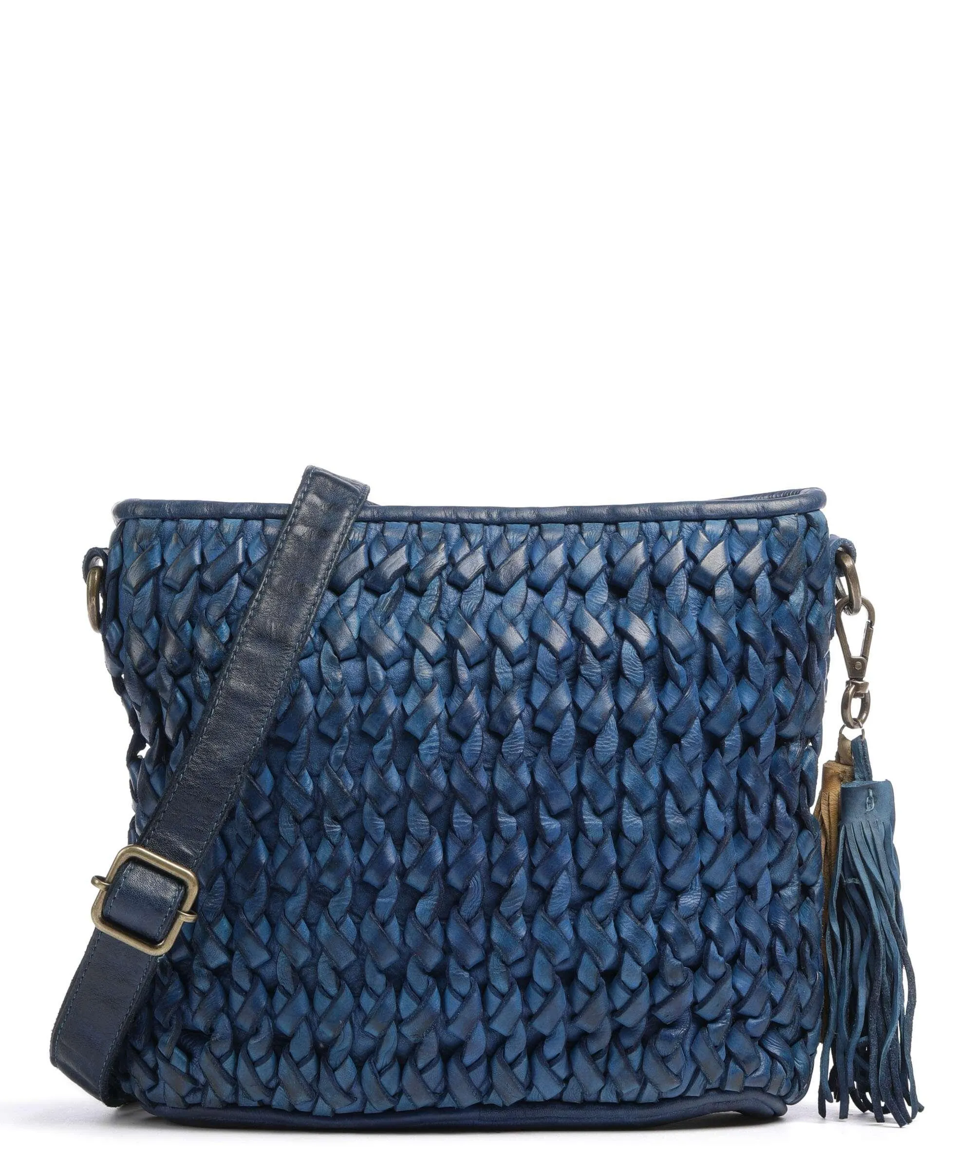  Taschendieb Wien Akademiestrasse 2 Borsa a tracolla pelle di vacchetta grana blu scuro  