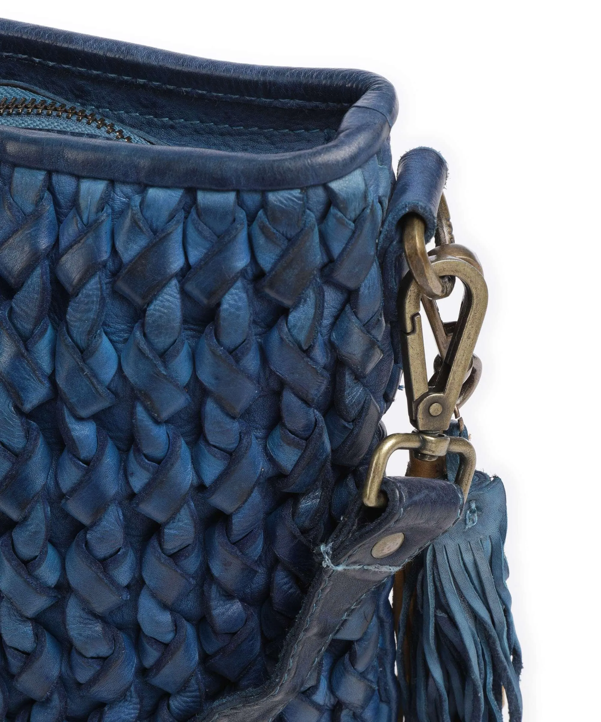  Taschendieb Wien Akademiestrasse 2 Borsa a tracolla pelle di vacchetta grana blu scuro  