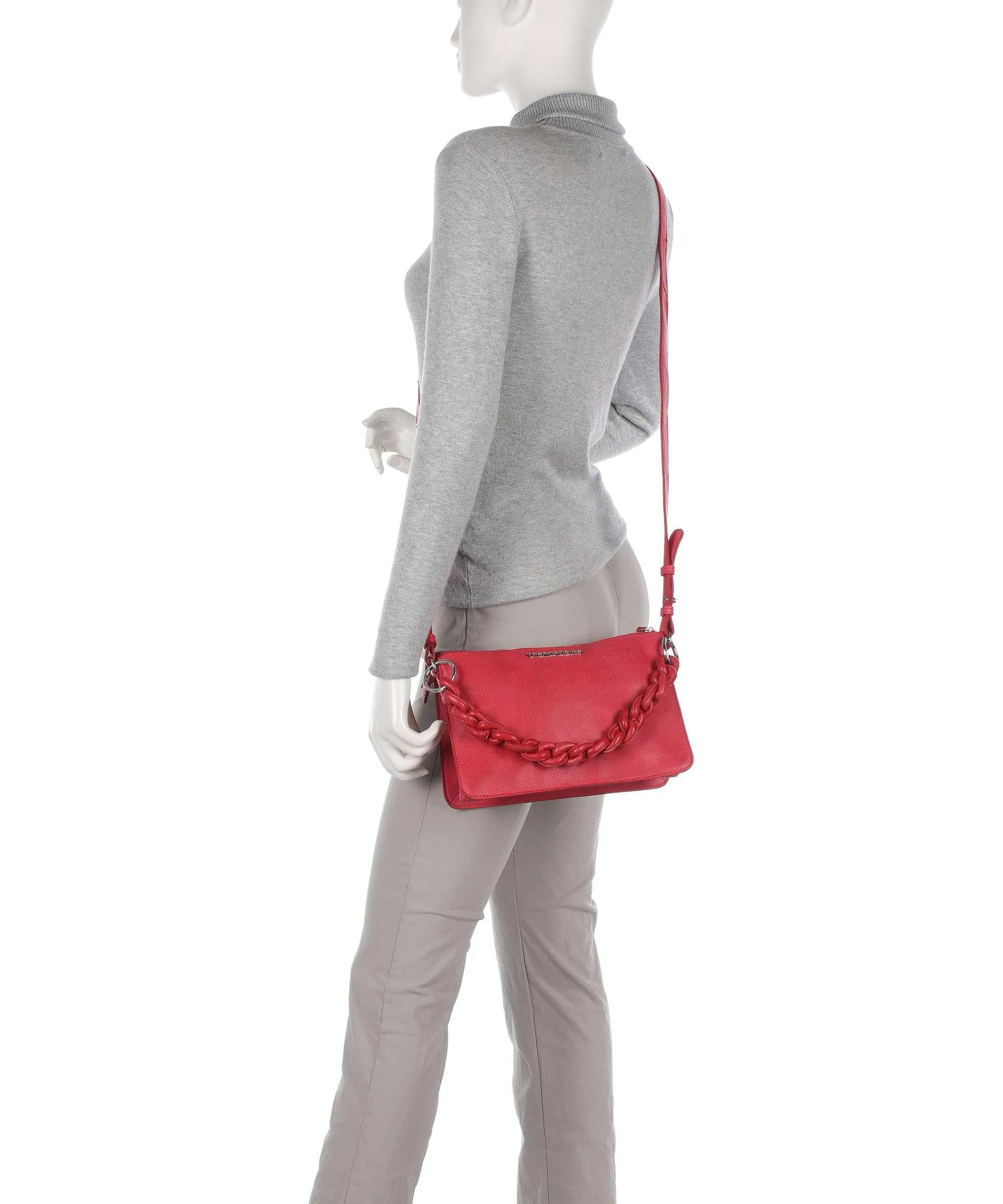  Taschendieb Wien Coburgbastei 2 Borsa a spalla pelle granulata rosso  