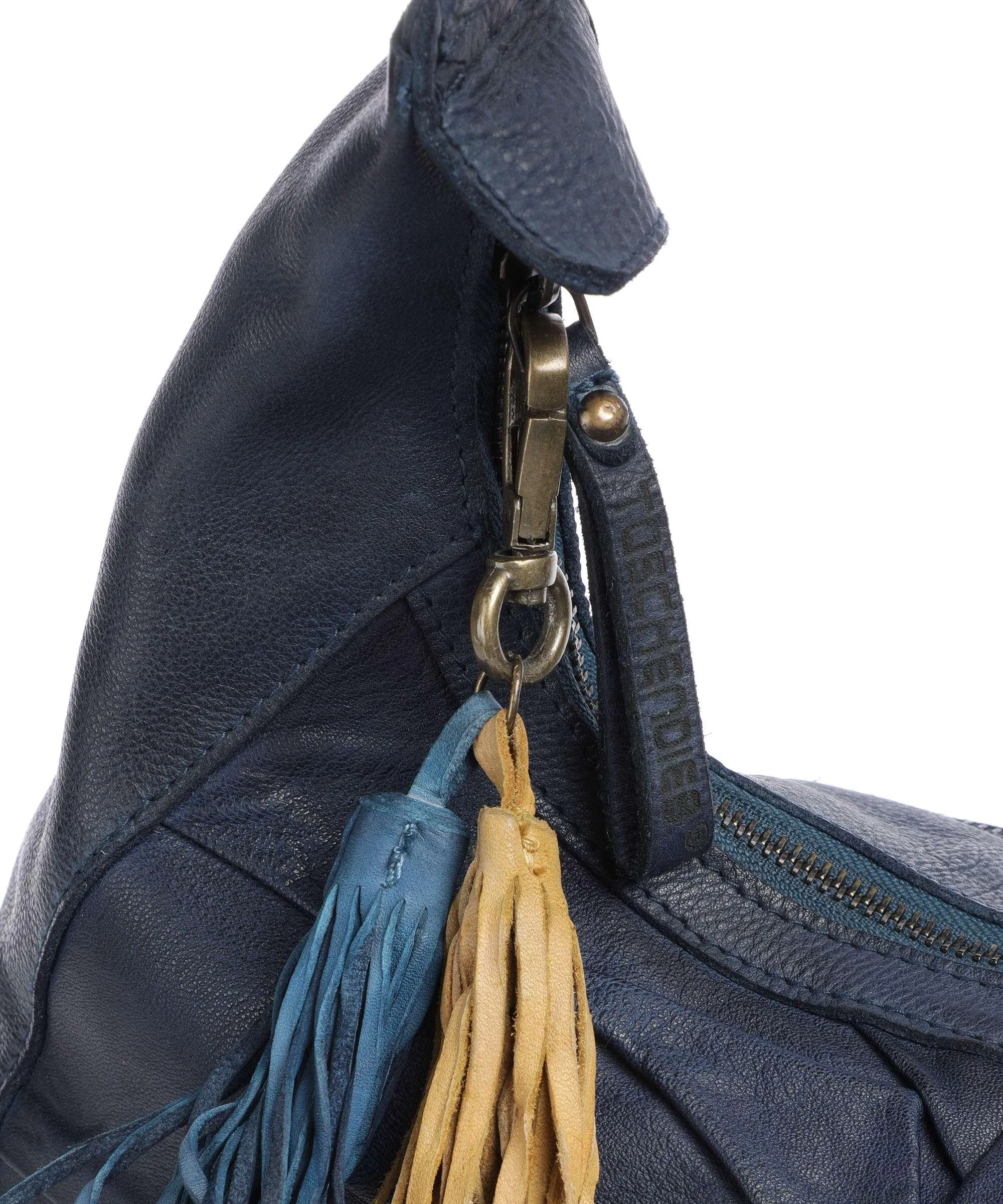  Taschendieb Wien Fischerstiege 1 Borsa hobo pelle di vacchetta grana blu scuro  