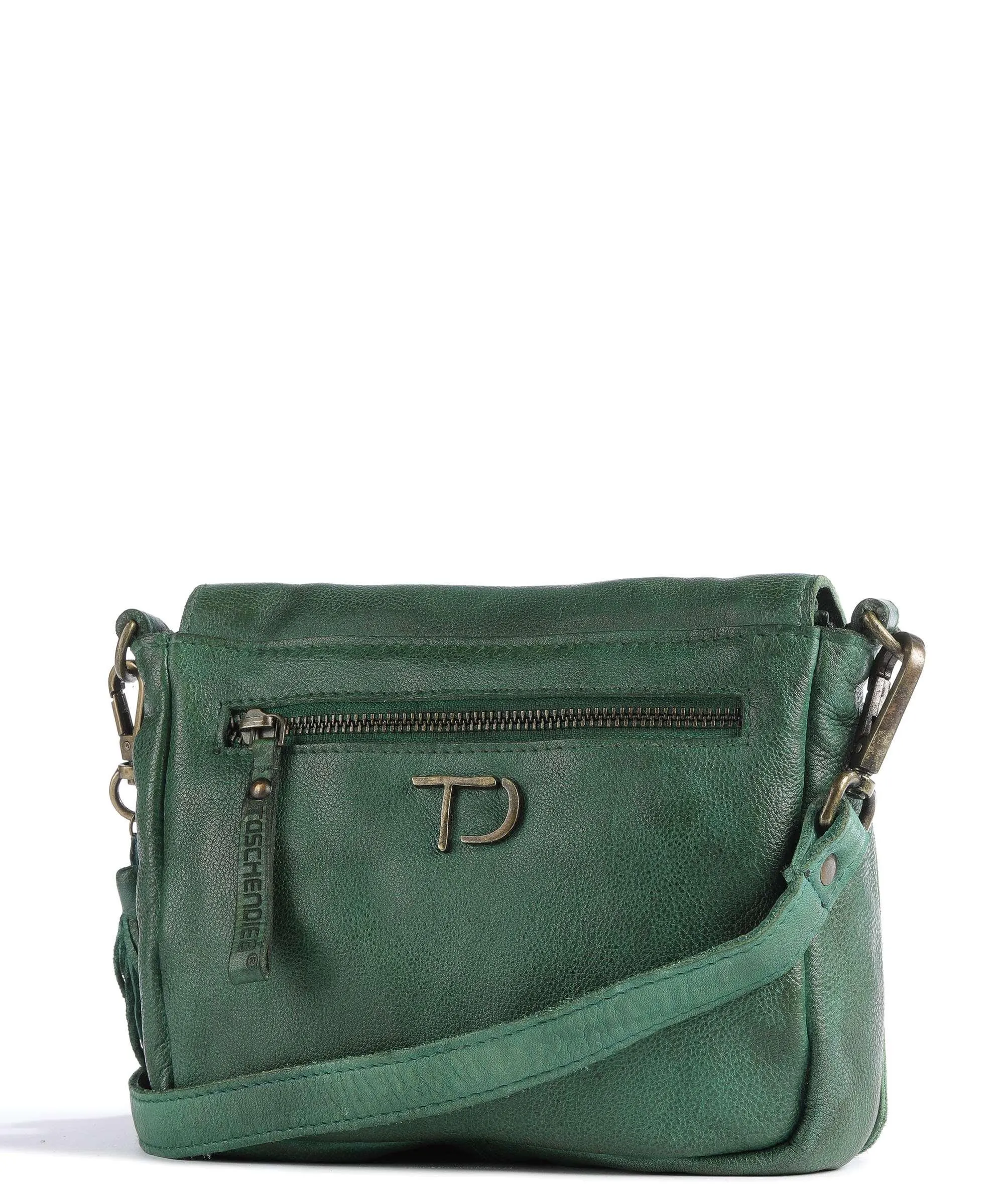  Taschendieb Wien Herzgasse 23 Borsa a tracolla pelle di vacchetta grana verde  