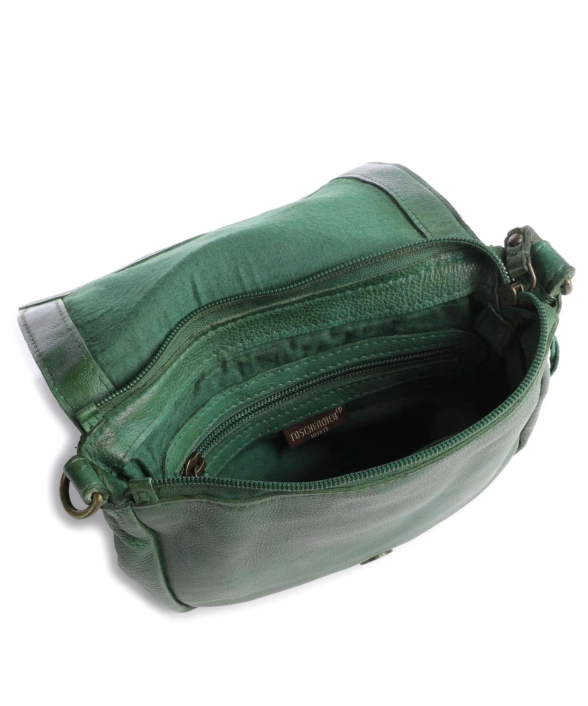  Taschendieb Wien Herzgasse 23 Borsa a tracolla pelle di vacchetta grana verde  