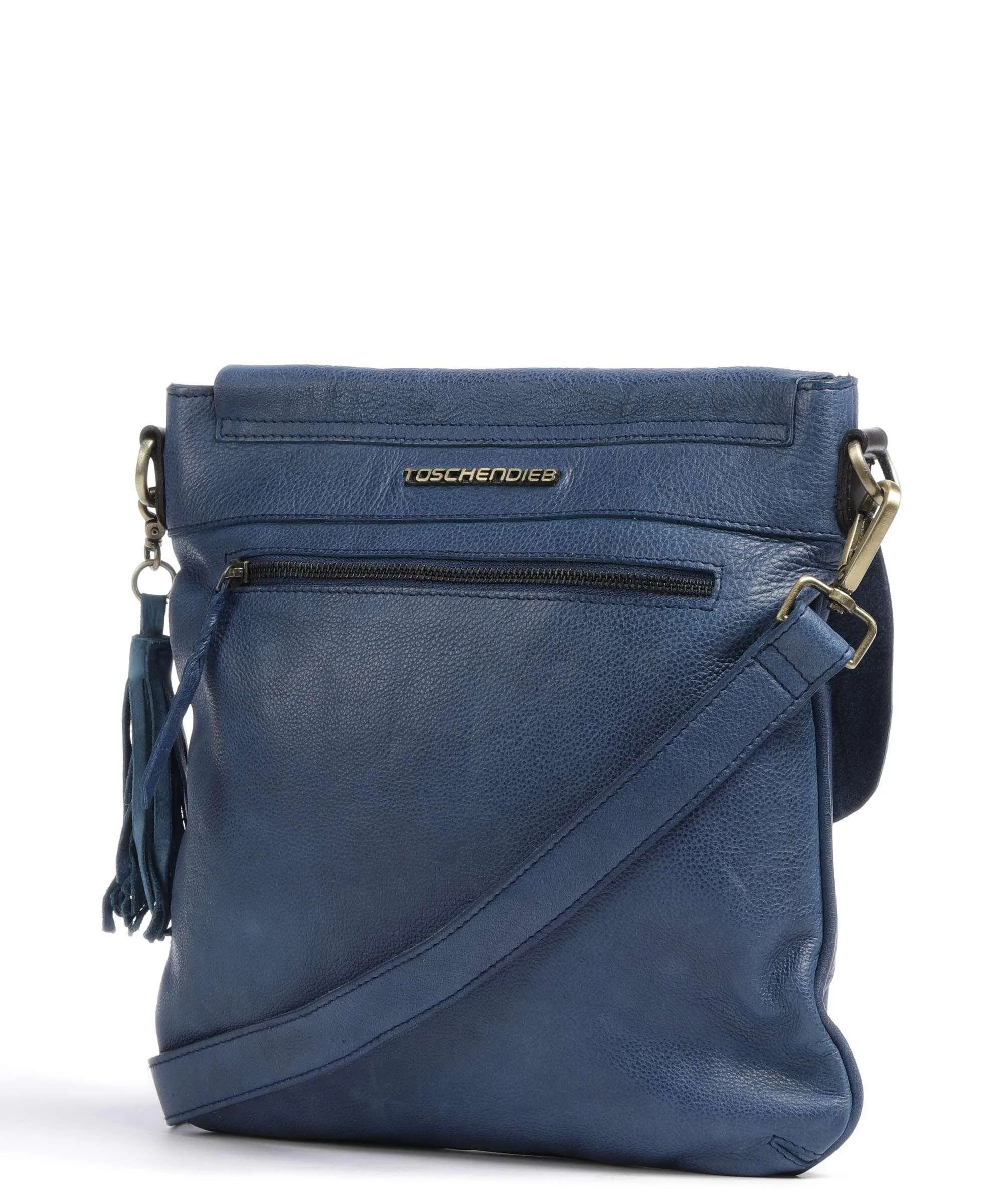  Taschendieb Wien Kohlmarkt 1 Borsa a spalla pelle di vacchetta grana blu scuro  