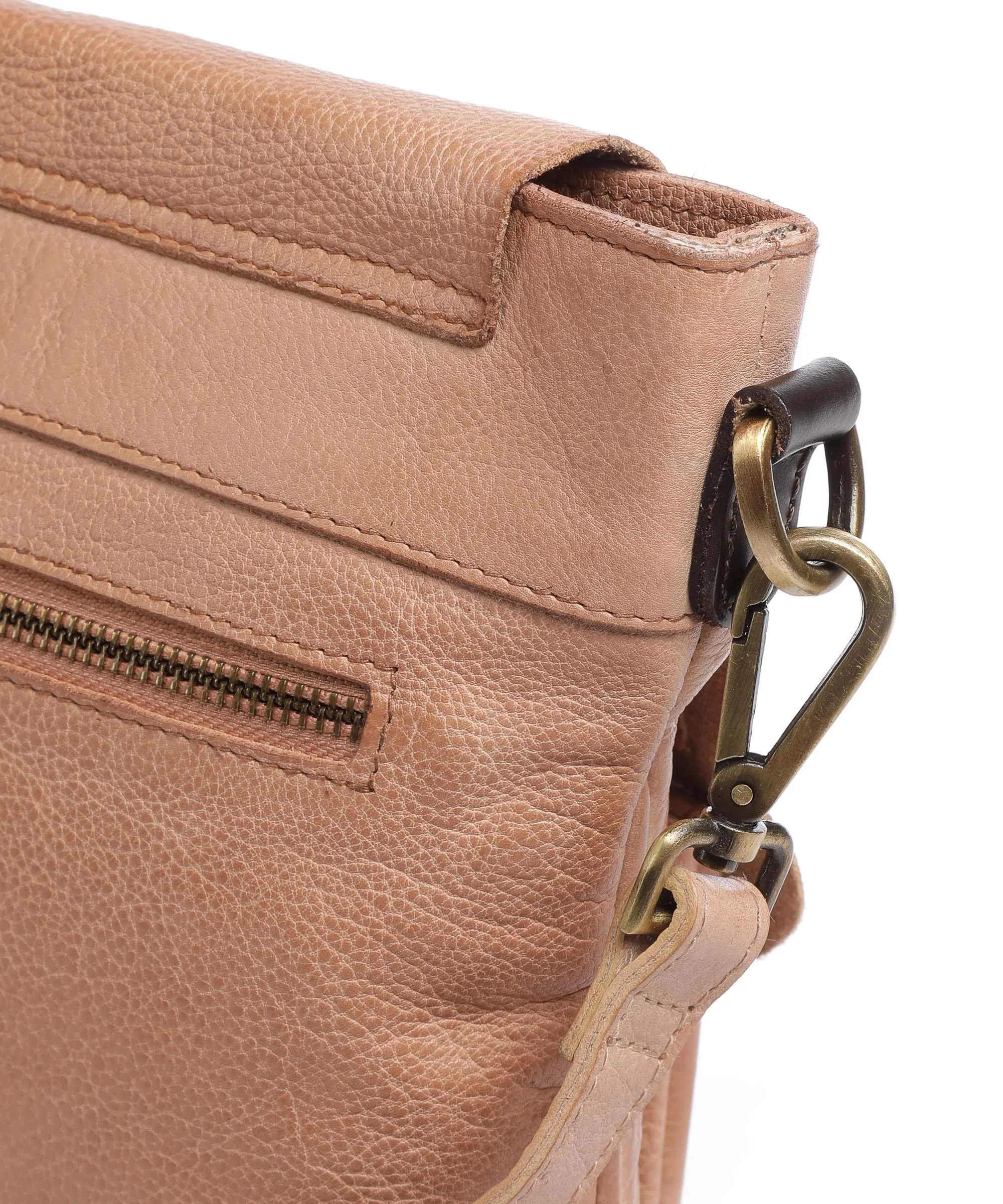  Taschendieb Wien Kohlmarkt 1 Borsa a spalla pelle di vacchetta grana marrone chiaro  