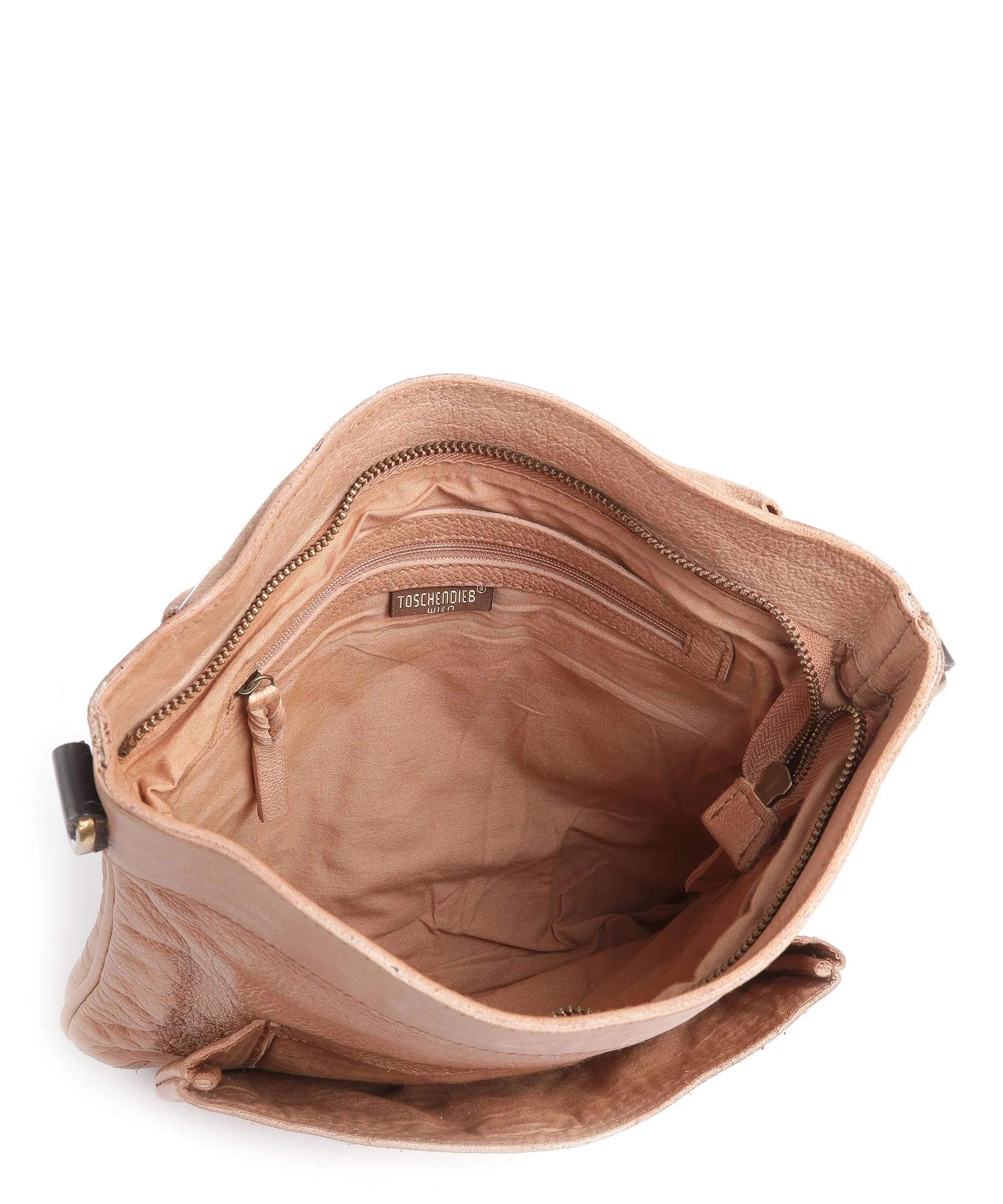  Taschendieb Wien Kohlmarkt 1 Borsa a spalla pelle di vacchetta grana marrone chiaro  