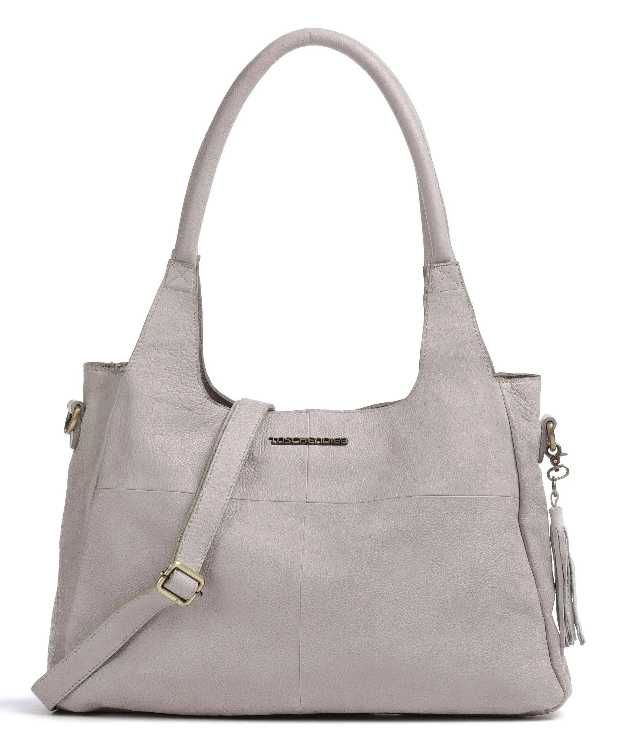  Taschendieb Wien Kohlmarkt 30 Borsa hobo pelle di vacchetta grana grigio chiaro  