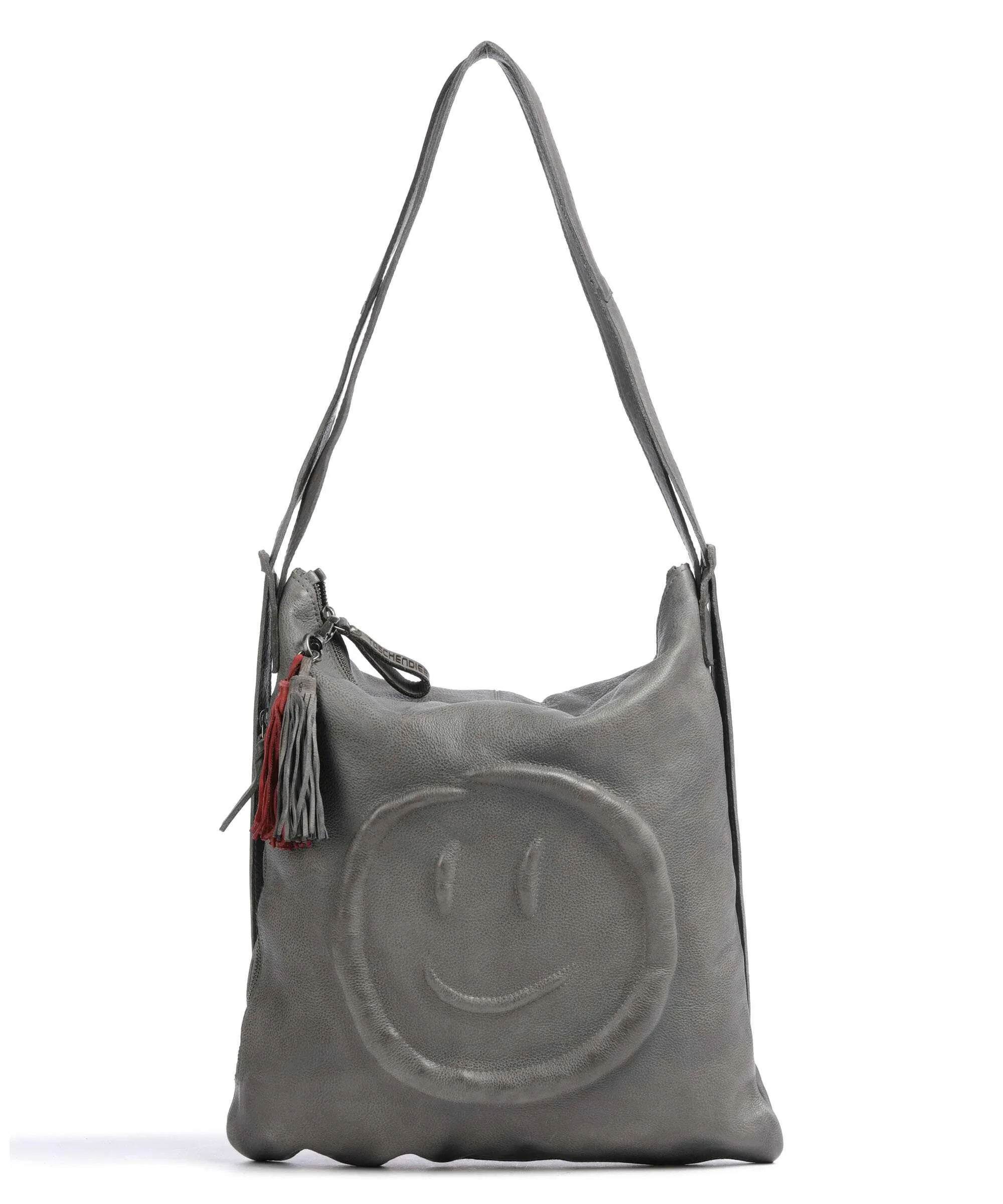 Taschendieb Wien Paradiesgarten 1 Borsa a zainetto pelle di vacchetta grana grigio  