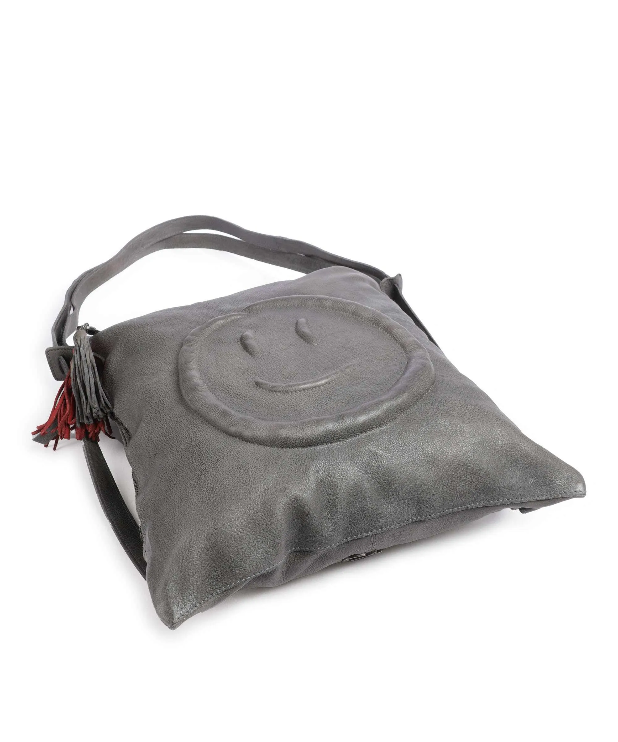  Taschendieb Wien Paradiesgarten 1 Borsa a zainetto pelle di vacchetta grana grigio  