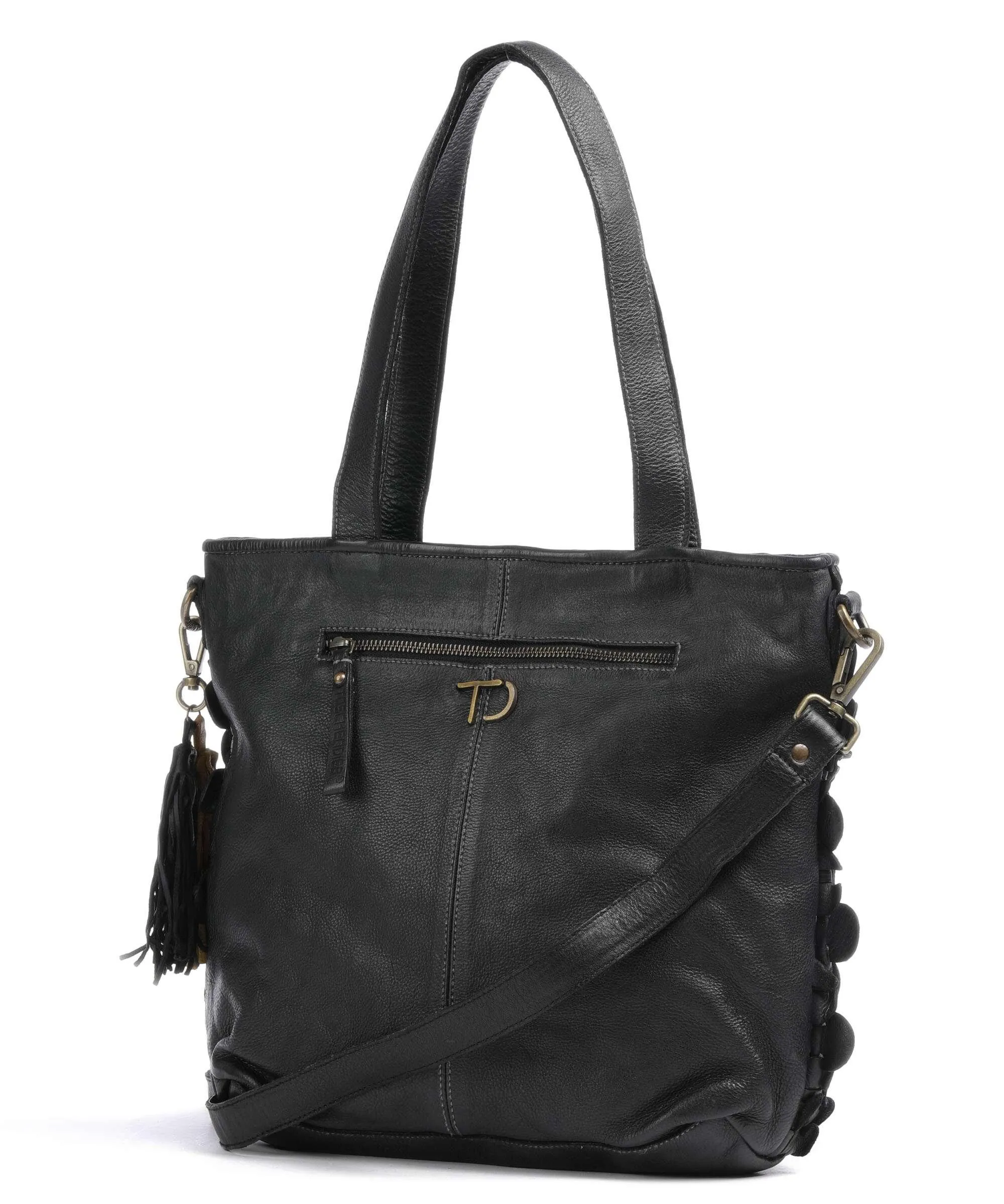  Taschendieb Wien Sternwartestraße 2 Borsa shopper pelle di vacchetta grana nero  