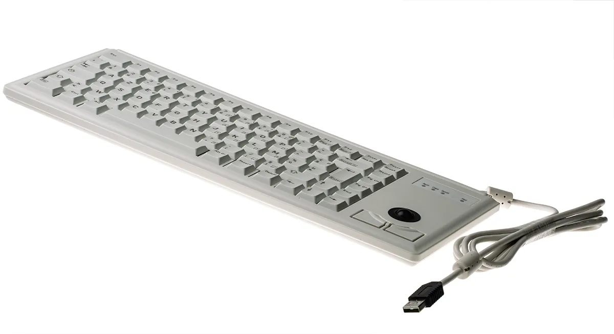 Tastiera con funzione trackball Grigio Cablato USB Cherry, AZERTY Compatta