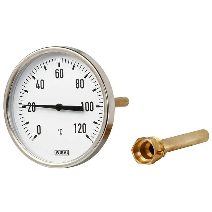 Termometro a quadrante WIKA, 0 → +60 °C, Ø quadrante 80mm, Quadrante