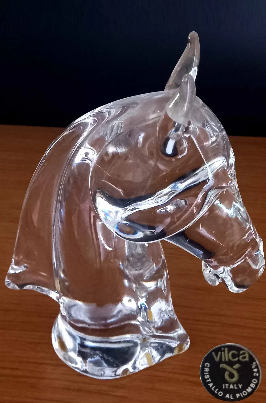 Testa di cavallo di Cristallo al piombo made in Italy