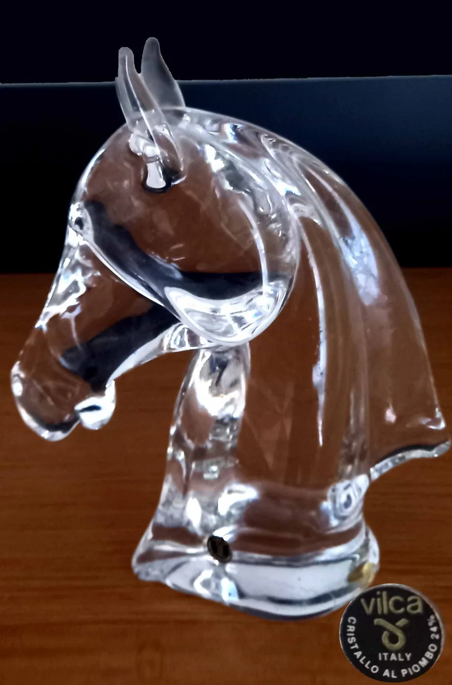 Testa di cavallo di Cristallo al piombo made in Italy