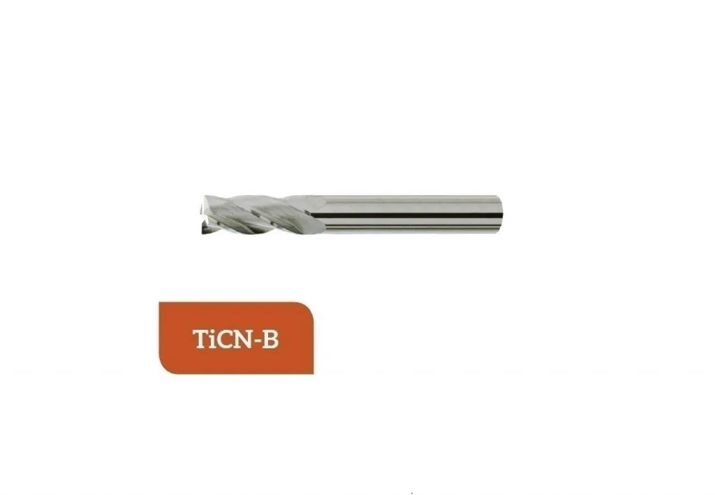 TM-3.4-1200C Fresa a elica in metallo duro Ø12 a 4 taglienti, taglio al centro con gambo cilindrico 6535 HA rivestita TiCN-B