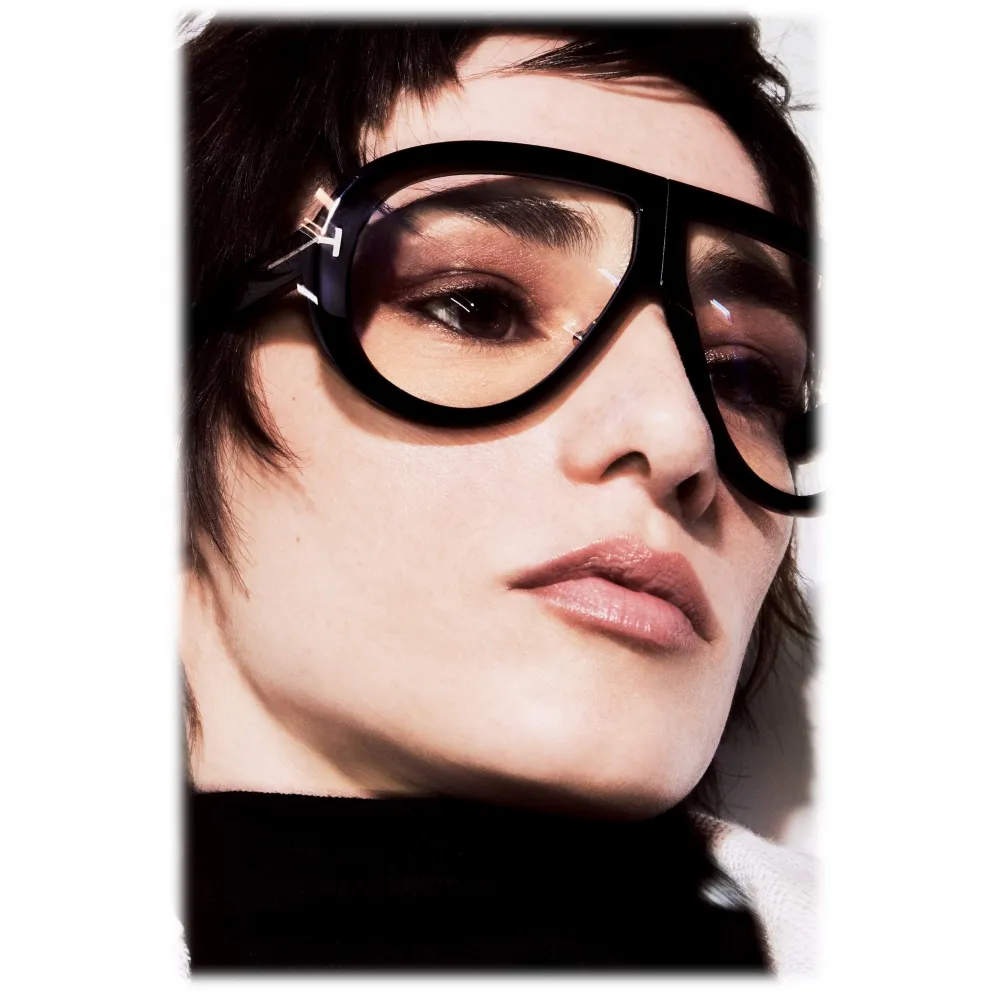 Tom Ford - Troy Sunglasses - Occhiali da Sole Rotondi Pilota - Nero - FT0836 - Occhiali da Sole - Tom Ford Eyewear