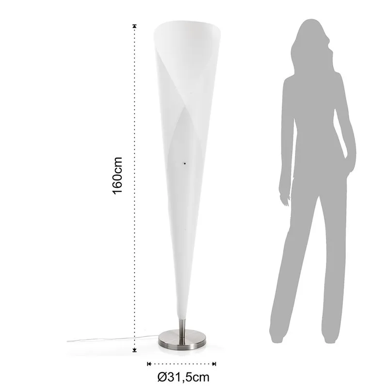 Tomasucci Lampada da terra Juko, bianco opaco