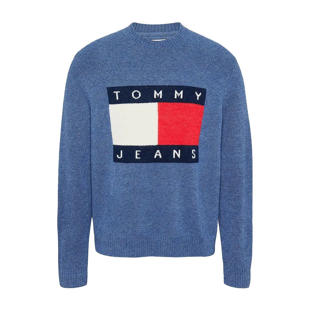      TOMMY JEANS MAGLIONE GIROCOLLO MELANGE FLAG  
