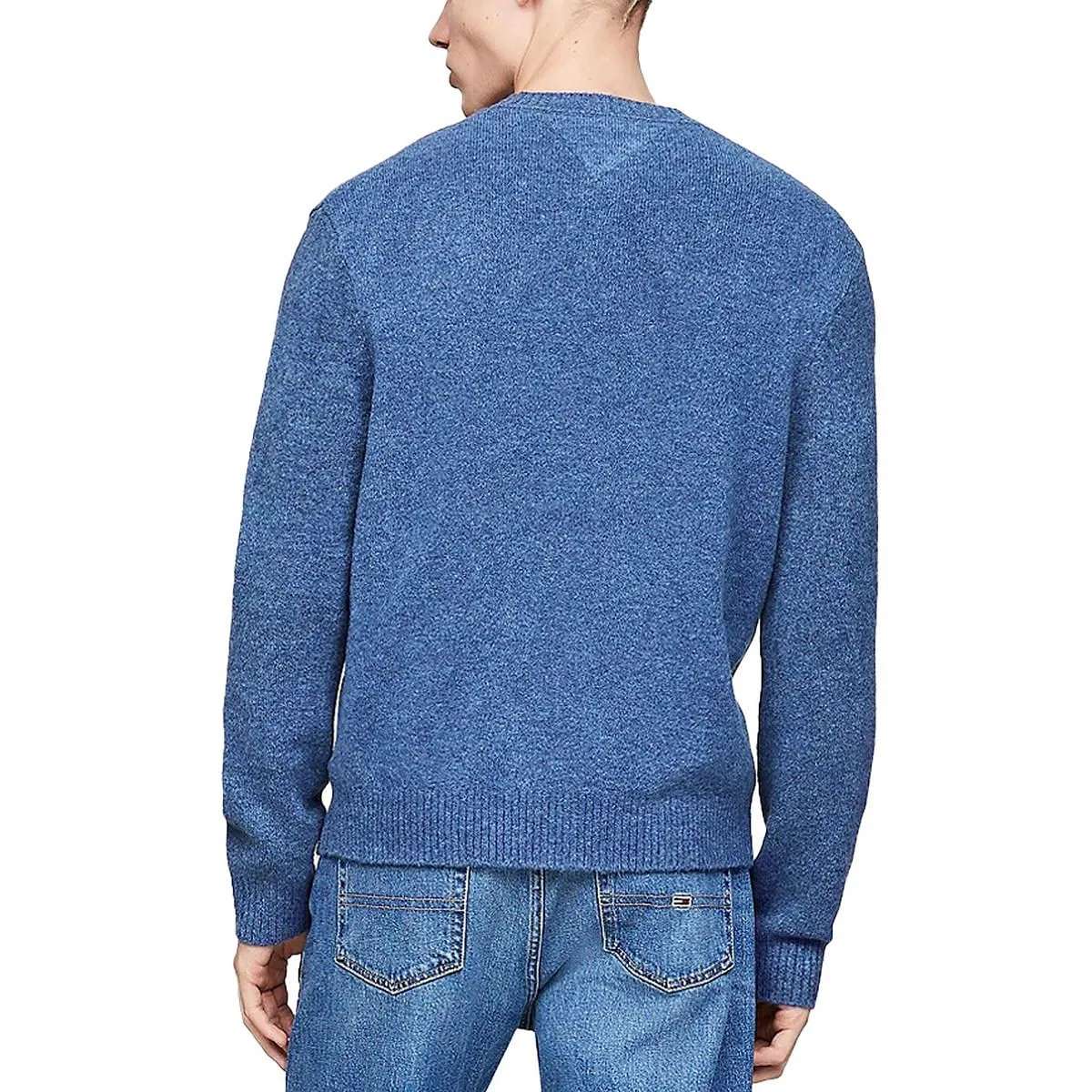      TOMMY JEANS MAGLIONE GIROCOLLO MELANGE FLAG  