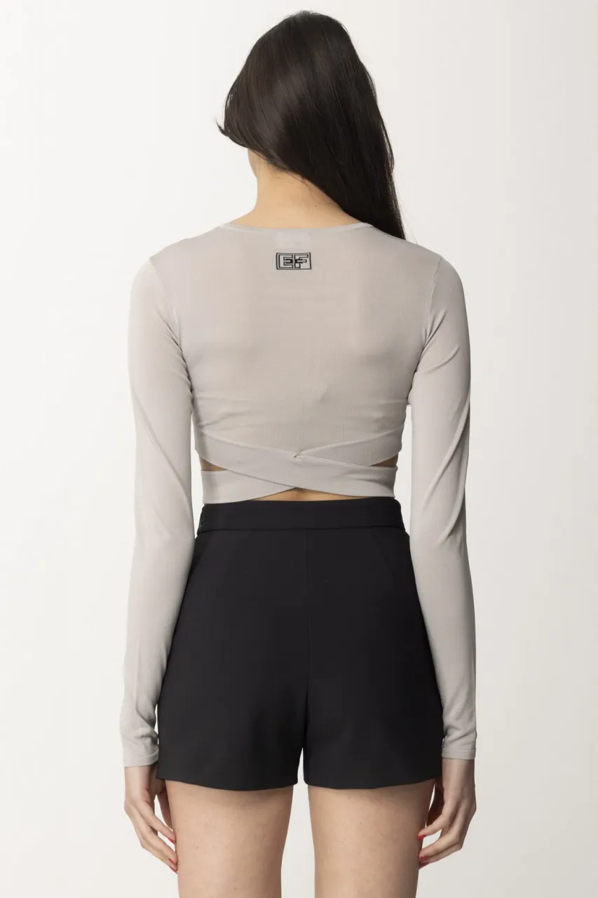 Top crop in maglia con cut-out Perla
