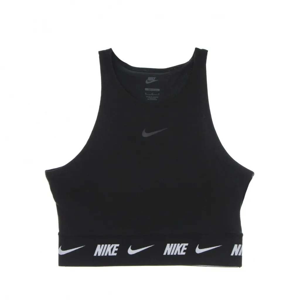 top donna sportswear crop tape top BLACK