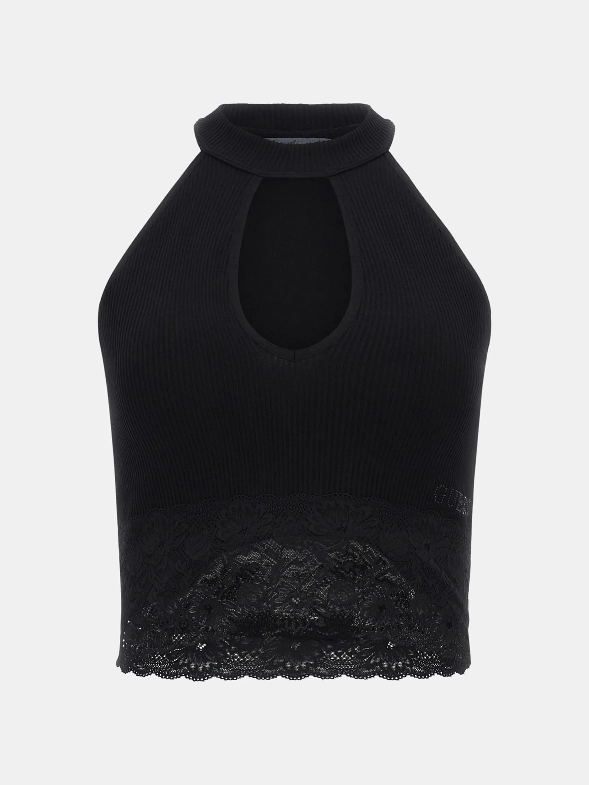 Top in maglia con pizzo guess