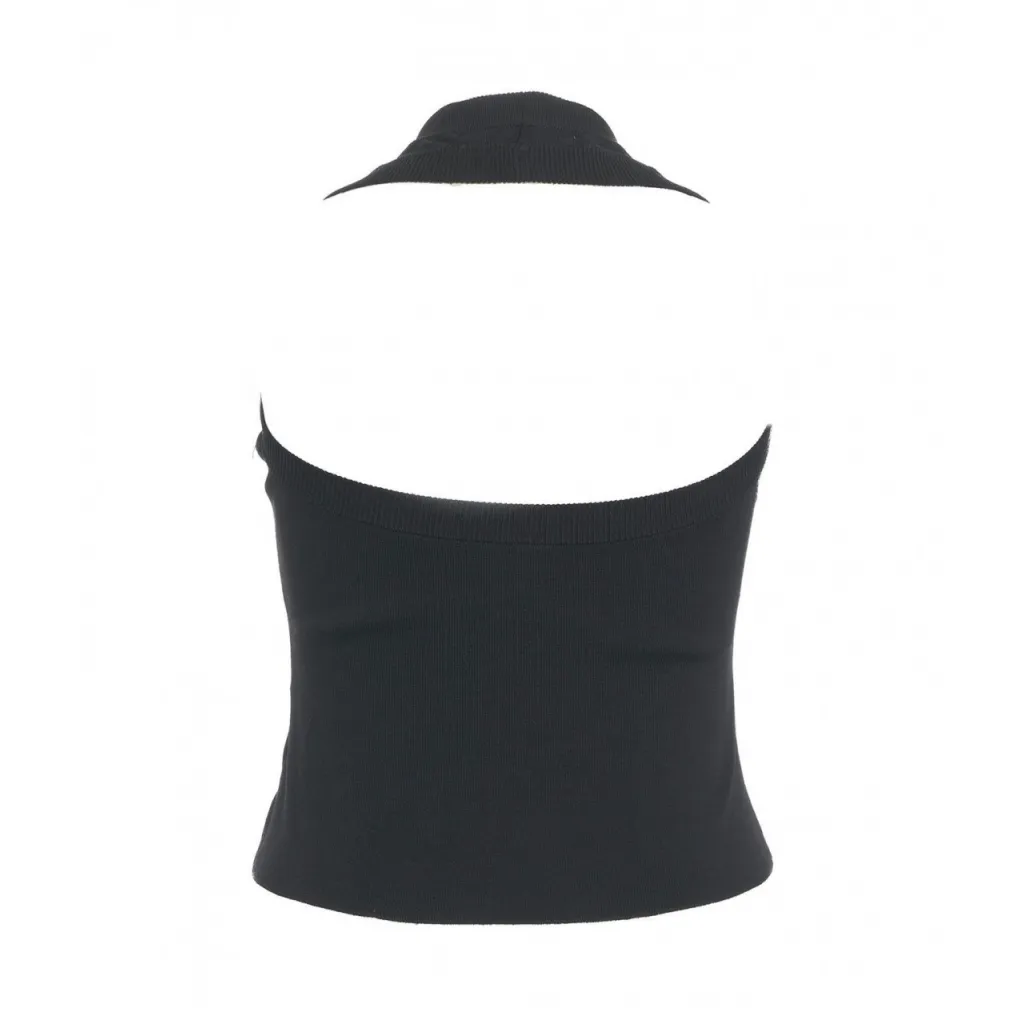 Top in maglia nero