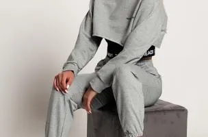 Top sportivo con maglietta Malfa, grigio