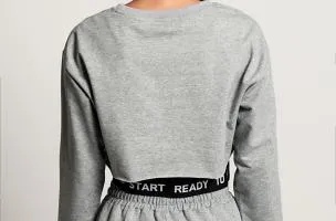 Top sportivo con maglietta Malfa, grigio