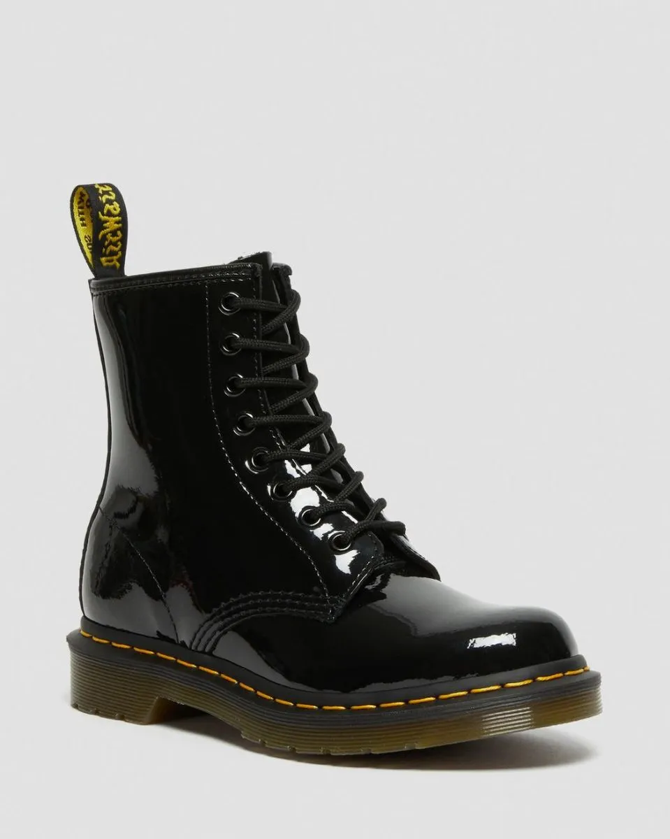 TRONCHETTO E STIVALETTO Donna DR. MARTENS 11821011 - 1460 W PATENT LAMPER BLACK