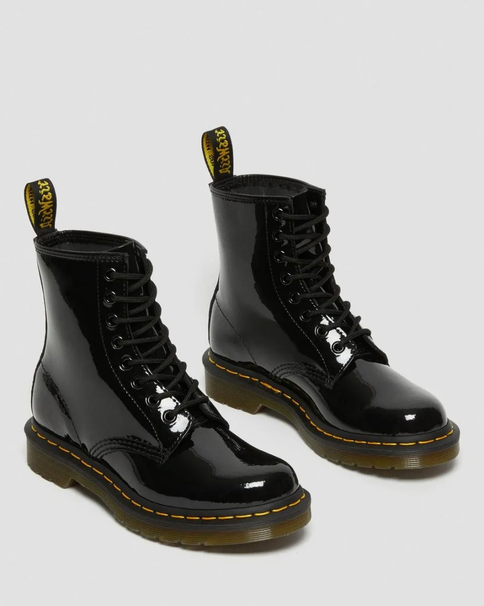 TRONCHETTO E STIVALETTO Donna DR. MARTENS 11821011 - 1460 W PATENT LAMPER BLACK