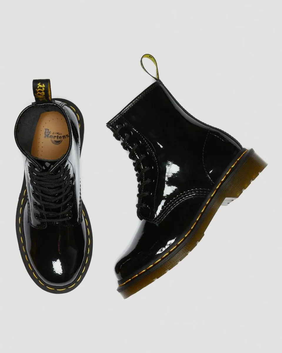TRONCHETTO E STIVALETTO Donna DR. MARTENS 11821011 - 1460 W PATENT LAMPER BLACK