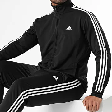 Tuta da ginnastica a righe nere IC6747