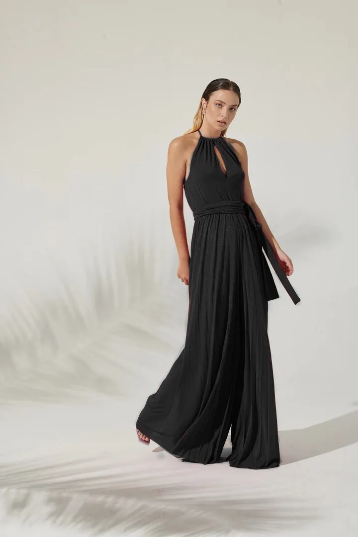 Tuta donna lurex NINA nero