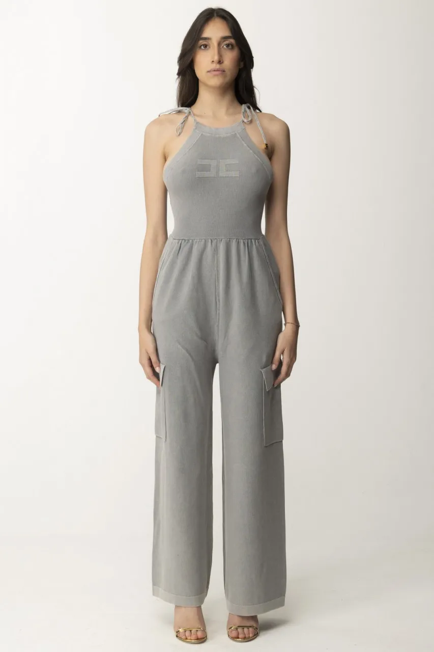 Tuta in maglia con logo Perla