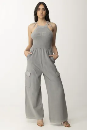 Tuta in maglia con logo Perla