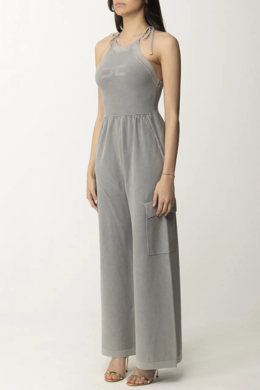 Tuta in maglia con logo Perla