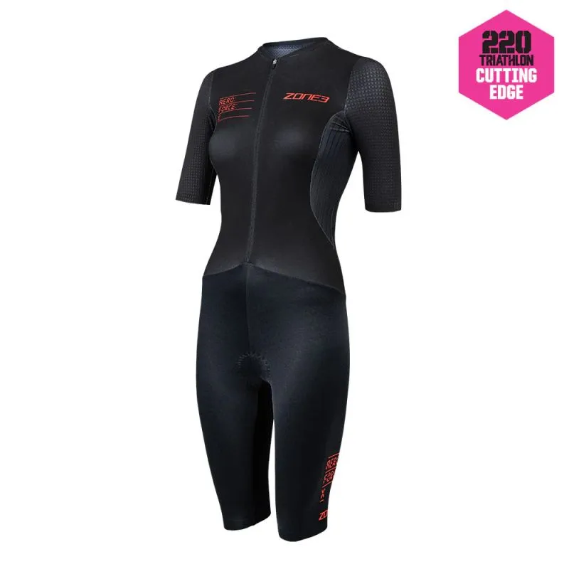 Tuta ZONE3 AEROFORCE X II SHORT SLEEVE da donna (NERO)