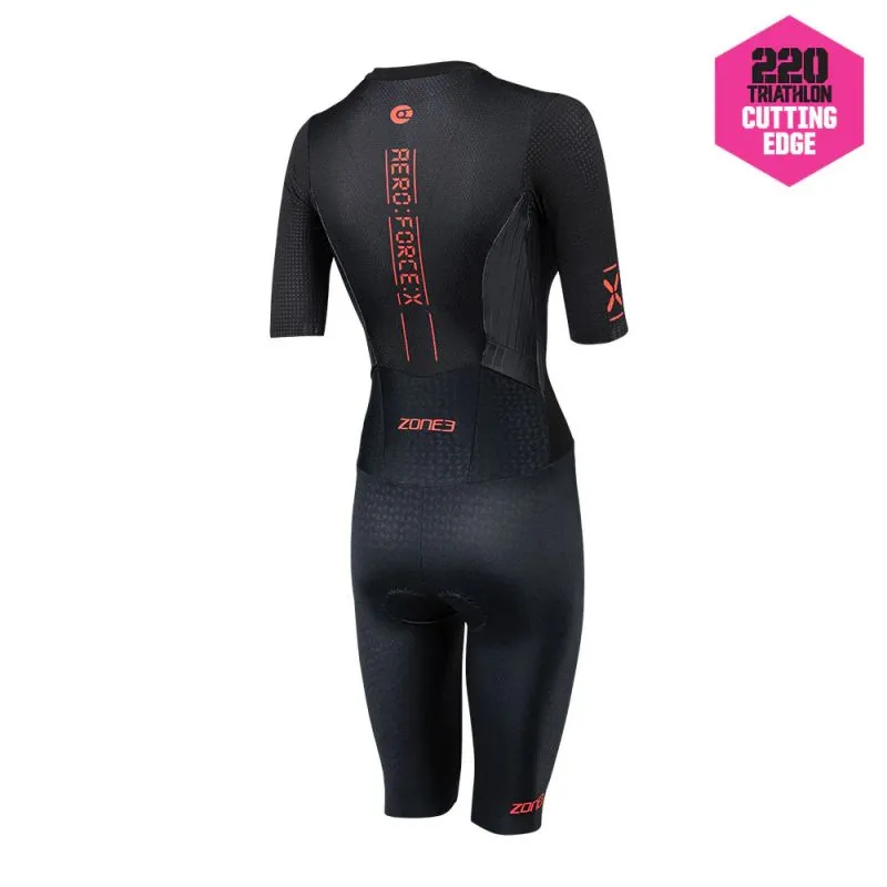Tuta ZONE3 AEROFORCE X II SHORT SLEEVE da donna (NERO)
