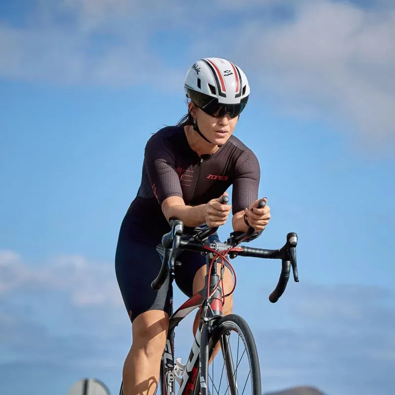 Tuta ZONE3 AEROFORCE X II SHORT SLEEVE da donna (NERO)