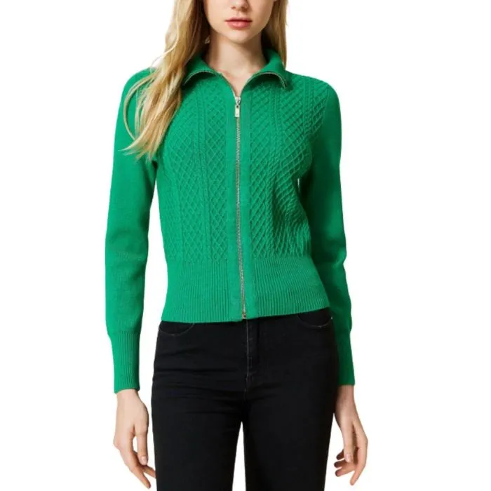 Twinset Cardigan In Maglia A Rombi