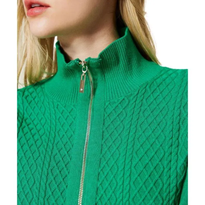 Twinset Cardigan In Maglia A Rombi