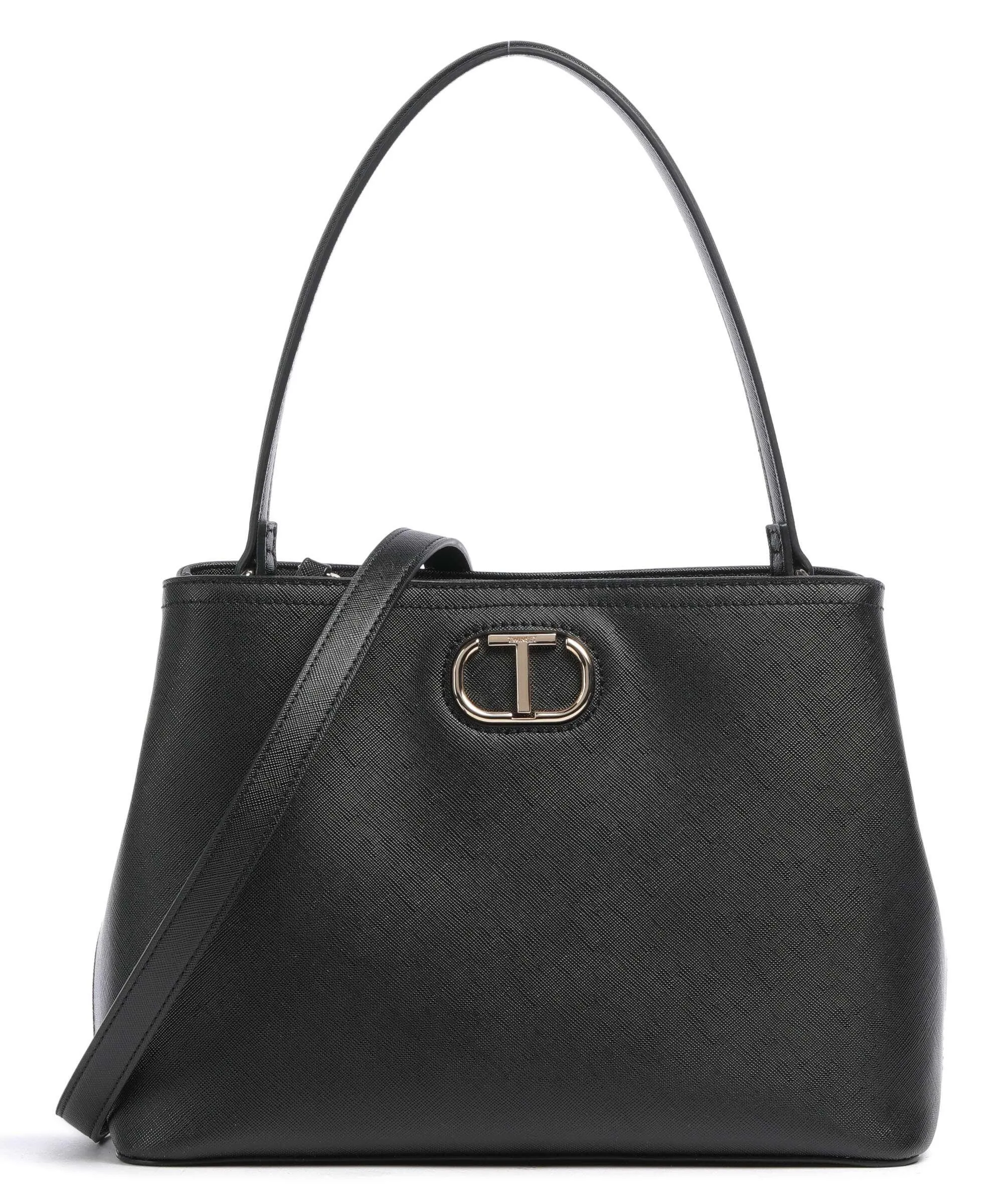  Twinset Saffiano Borsa a spalla pelle sintetica nero  