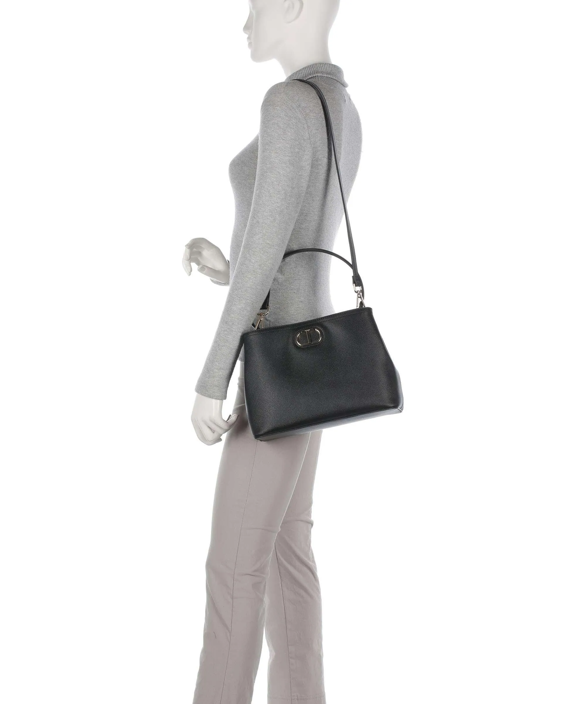  Twinset Saffiano Borsa a spalla pelle sintetica nero  
