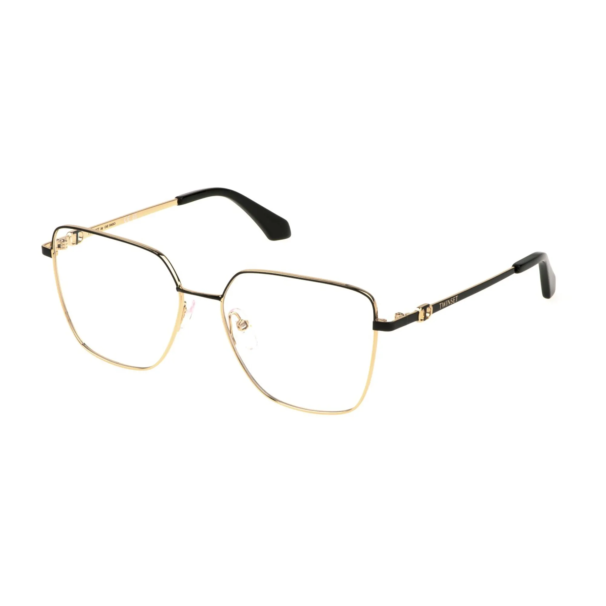   Twinset VTW040 - 0301 Parti Lucide Oro Rosa Nere | Occhiale Da Vista Donna 