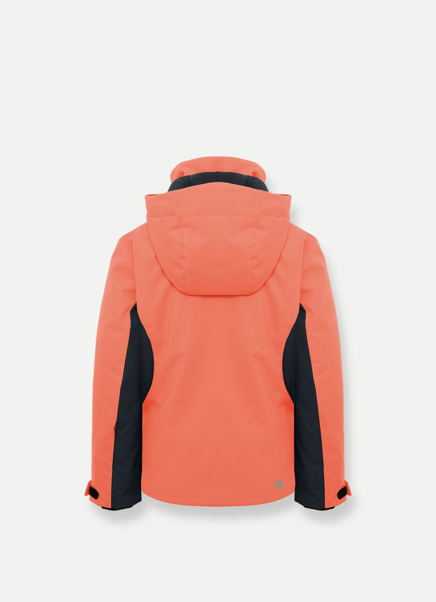 Two-tone ski jacket in recycled fabric