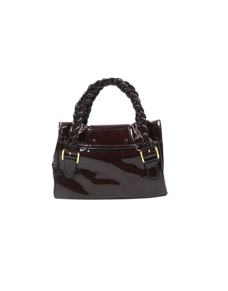 Valentino Shopping Pelle Vernis Bordeaux