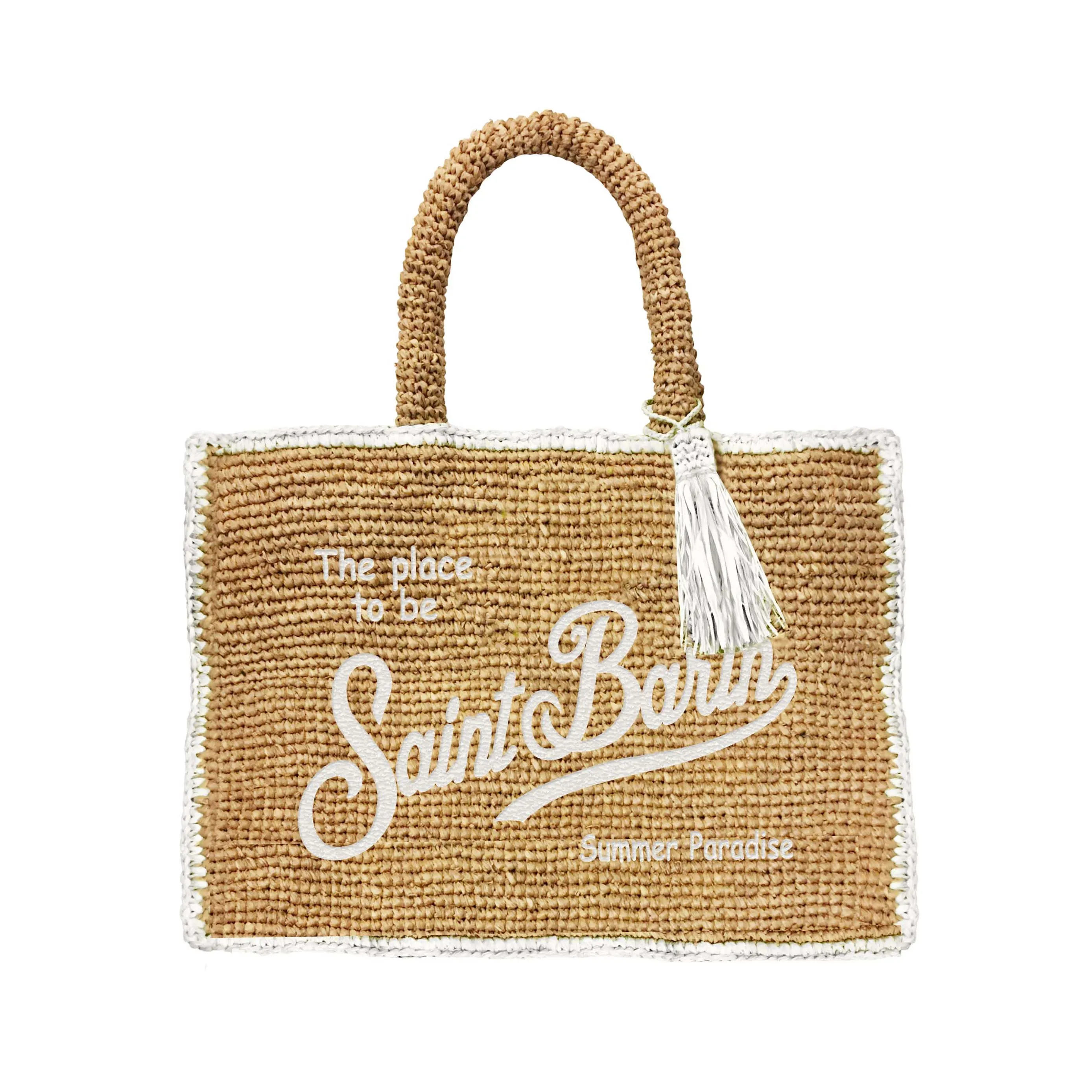 Vanity Mini Bag in Raffia / Beige