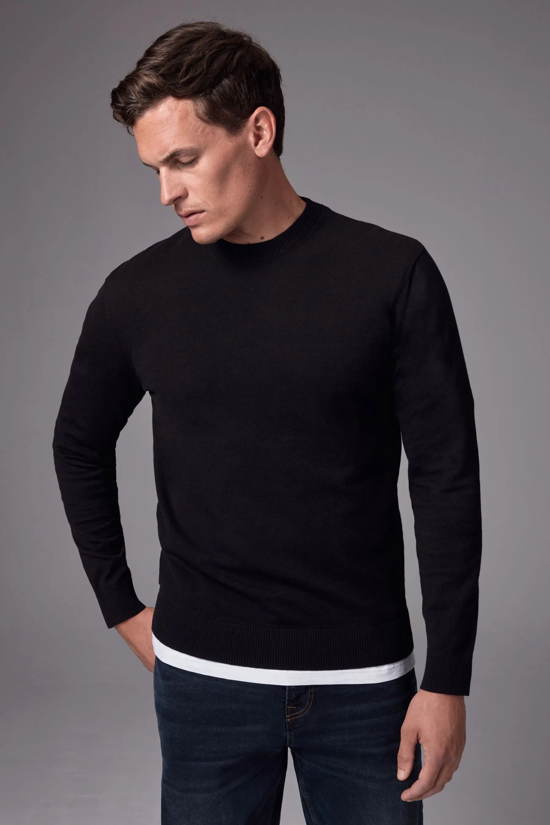 Vestibilità regolare Cotton Rich Girocollo Maglione    