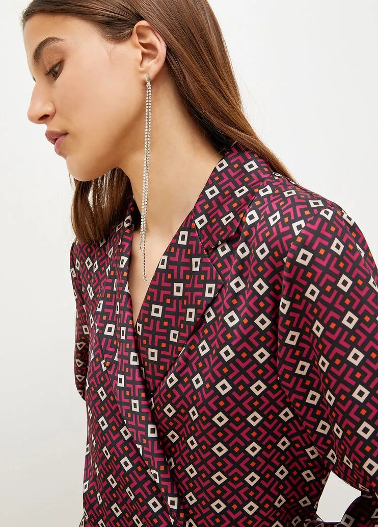 Vestito con stampa geometrica liu jo