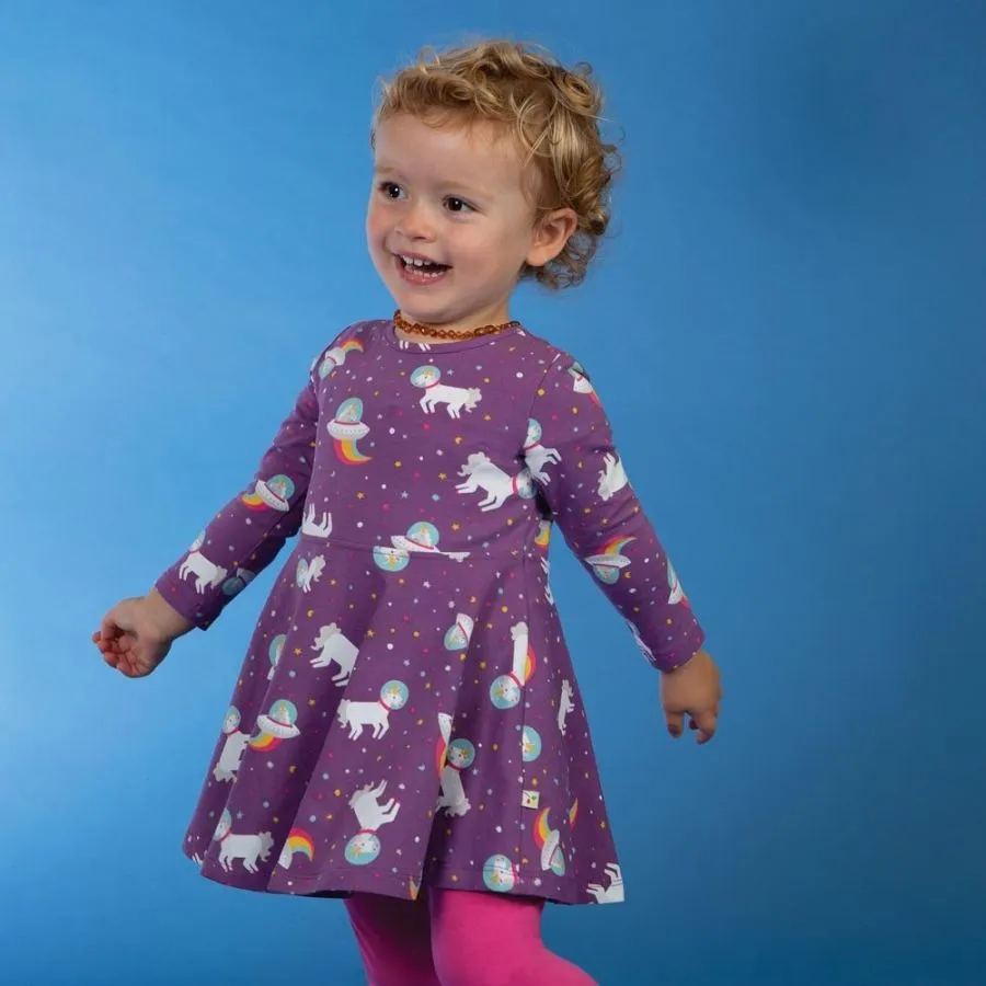 Vestito da bambina Frugi - Amethyst Unicorn 